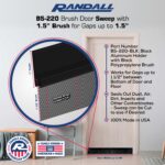 4 FT Black Brush Sweep for Gaps up to 1 1/2"  by Randall Manufacturing BS-220-BLK (4 FT (48") Long) - Image 2