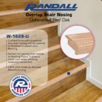 3/8" Overlap Stair Nosing Unfinished Red Oak (6 FT Long) - Image 3