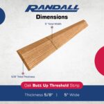 5" Wide X 5/8" High Pre-Finished Oak Butt Up Reducer Threshold (3 FT) - Image 2