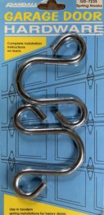 Randall Manufacturing Co., Inc Garage Door Spring Hooks - for Tandem Spring Installations - 2 Pieces