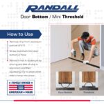 36" Mini Threshold or Door Bottom 1 1/4" Wide for 1/4"-3/8" High Gaps (Black) - Image 4