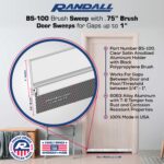Clear Anodized Aluminum with 3/4" Black Brush Door Sweep (4 FT) - Image 2