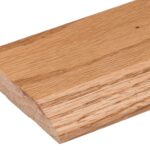 3 1/2" Wide x 5/8" High Pre-Finished Oak Half Threshold, 48" Long Solid Red Oak Butt Up Floor Transition Strip, Wood Reducer Door Threshold for Uneven Floor Heights,