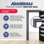 Brown EPDM D Profile Weather Stripping Door Seal, Self-Adhesive Door Weather Stripping & Window Seal Strip, 5/16" Wide x 1/4" Thick x 17' Long - Image 5