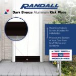 Randall Manufacturing Co., Inc | Dark Bronze Anodized Kick Plate | 8” x 30” | Heavy Gauge Aluminum | Mounting Holes & Screws Included for Installation - Image 3