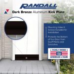 8" x 34" Dark Bronze Aluminum Kickplate – Heavy-Duty Door Protection Plate – Anodized Rust-Resistant Finish – Includes Matching Screws – - Image 4