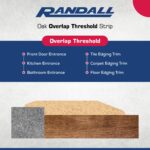Prefinished Oak Overlap Threshold 3 1/2" Wide x 5/8" Thick with 5/16" High Overlap (6 FT [72 3/4"] Long) - Image 4