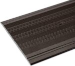 6" x 1/4" Fluted Aluminum Threshold – Dark Bronze | Heavy Duty 6 Inch Wide x 1/4 Inch High Door Saddle | Pre-Drilled Countersunk Holes, Screws Included, Cut to Size |  by Randall Mfg (3 FT)