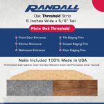 6" Wide x 5/8" High Oak Threshold – Pre-Finished Solid Wood Transition Strip for Doorways – Smooth Floor Reducer –  – (3 FT) - Image 2