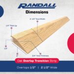 Oak Floor Transition Reducer Strip – 48" x 2 1/2" Wide Wood Threshold Transition for 1/2" Flooring, Red Oak Transition Strip, Wooden Threshold for Doorways, Floor Reducer Transition Strip - Image 2