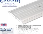 4" Wide x 1/4" High Corrugated Aluminum Threshold (4 FT [48 3/4"] Long) - Image 2