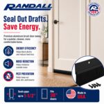 Black Aluminum & Long-Brush Door Sweep – 3 ft (36″) – Seals Gaps Up to 2″ – Pre-Drilled with Color-Matched Screws – All-USA Made Weatherseal for Doors, Garage, Exterior & Interior - Image 6