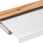 Randall Manufacturing Co., Inc | Threshold | Oak & Aluminum Adjustable Sill with Plastic Base | 5 3/4” Wide | 4 Feet Long | Adjusts from 1 1/8” to 1 1/2” High | Silver Aluminum | Primed Wood