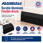Black Aluminum & Long-Brush Door Sweep – 3 ft (36″) – Seals Gaps Up to 2″ – Pre-Drilled with Color-Matched Screws – All-USA Made Weatherseal for Doors, Garage, Exterior & Interior - Image 5