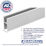 4 FT - 1/4" H Channel Anodized Aluminum 6063 Alloy T-6 Temper - Image 2