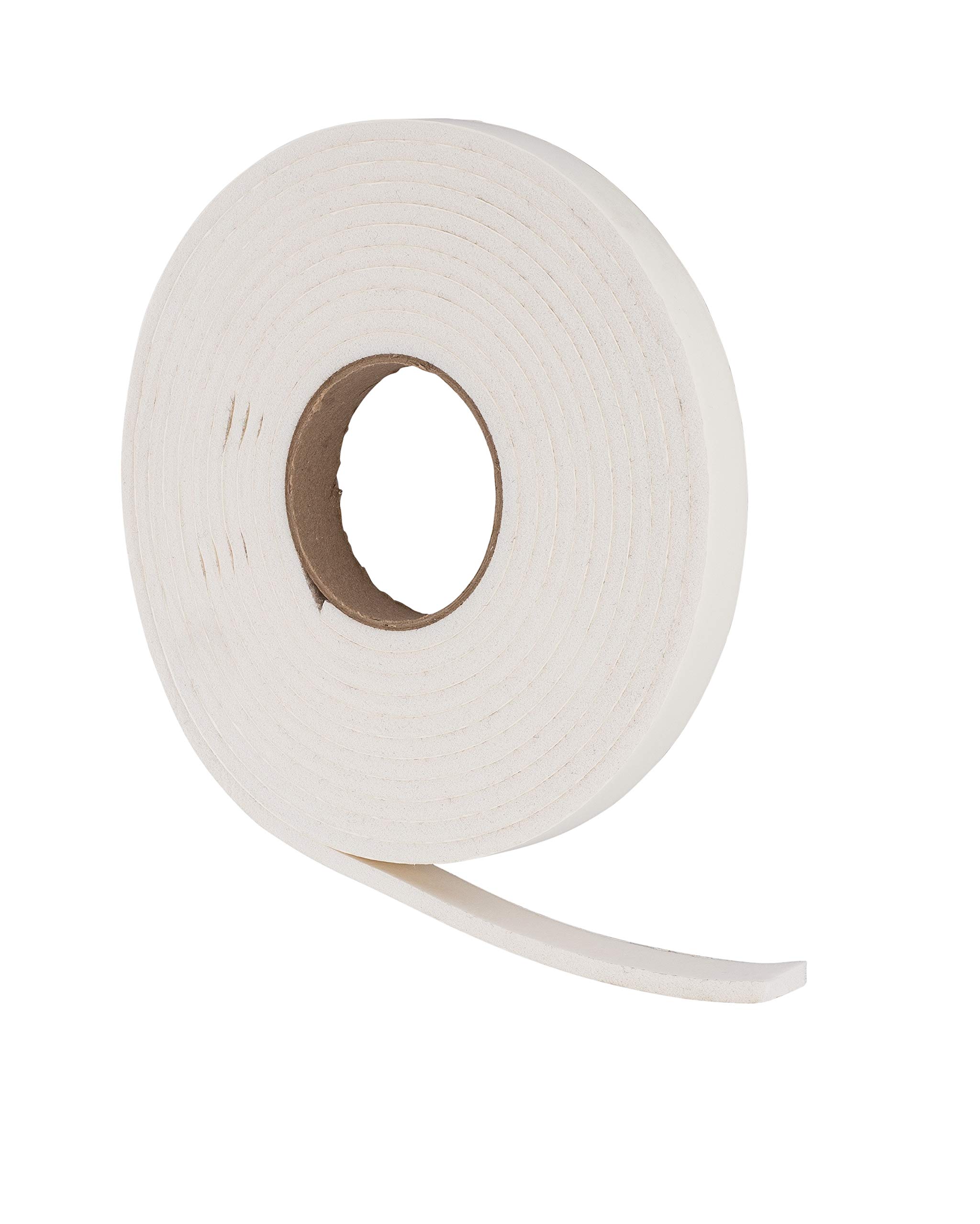 Version 1.0.0 Weather Stripping Foam Tape, 17 Ft Door Seal Strip, EVA Material, High Density 1/4" Thick, No Residue Adhesive, Weatherproof Door Seal Strip for Sliding Door, Windows, White (2" Wide) - Image 1