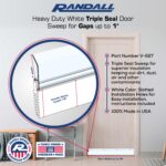 White Heavy Duty Triple Seal Door Sweep USA Made (3 FT Long) - Image 3
