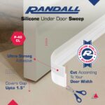 Adhesive Backed Door Draft Stopper – Silicone Under Door Sweep for Interior & Exterior Doors, Noise & Air Insulation, Self Stick Weather Stripping Door Seal, 2" W x 39" L (Clear) by Randall Mfg - Image 2