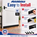 Randall Manufacturing Co., Inc | Door Sweeps – Aluminum & Brush | Brush Sweeps for Gaps Up to 1” | Black Holder | 3 Feet | Fill Gaps & Keep Unwanted Debris Out - Image 5