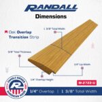 3 FT – 1 3/8" Wide Solid Oak Overlap Transition Strip with 1/4" High Overlap – Seamless Reducer Molding for Floor Height Differences – USA Made by Randall Manufacturing - Image 3