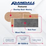 3/8" Overlap Stair Nosing Unfinished Red Oak (4 FT Long) - Image 4