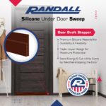 Adhesive Backed Door Draft Stopper – Silicone Under Door Sweep for Interior & Exterior Doors, Noise & Air Insulation, Self Stick Weather Stripping Door Seal, 2" W x 39" L (Brown) by Randall Mfg - Image 5