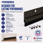 Brown Aluminum with 3/4" Black Brush Door Sweep (4 FT Brown) - Image 4