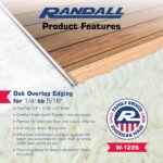 Red Oak Overlap Edging 36″ × 2″ – Overlaps 5/16"- 3/8", American-Made Floor Transition Trim – Smooth Reducer – Includes Nails – Stainable Oak (36" x 2" Wide x 5/16" Overlap, Red Oak) - Image 2