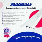 92" Long Aluminum Threshold (Silver, 5" Wide x 1/2" High) - Image 2