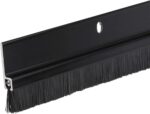 84" Black Door Sweep with Brush for Gaps up to 1" for use on Bottom of Door or Garage