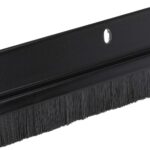 84" Black Door Sweep with Brush for Gaps up to 1" for use on Bottom of Door or Garage
