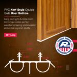 36" Kerf Slide-in Double Bulb Seal Weatherstrip Door Bottom – Durable Seal for Energy Efficiency & Draft Protection (White) - Image 4