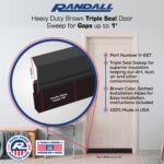 Brown Heavy Duty Silver Triple Seal Door Sweep for Gaps up to 1"  V-62T-BR (3 FT Long) - Image 3