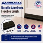 Brown Aluminum with 3/4" Black Brush Door Sweep (4 FT Brown) - Image 3