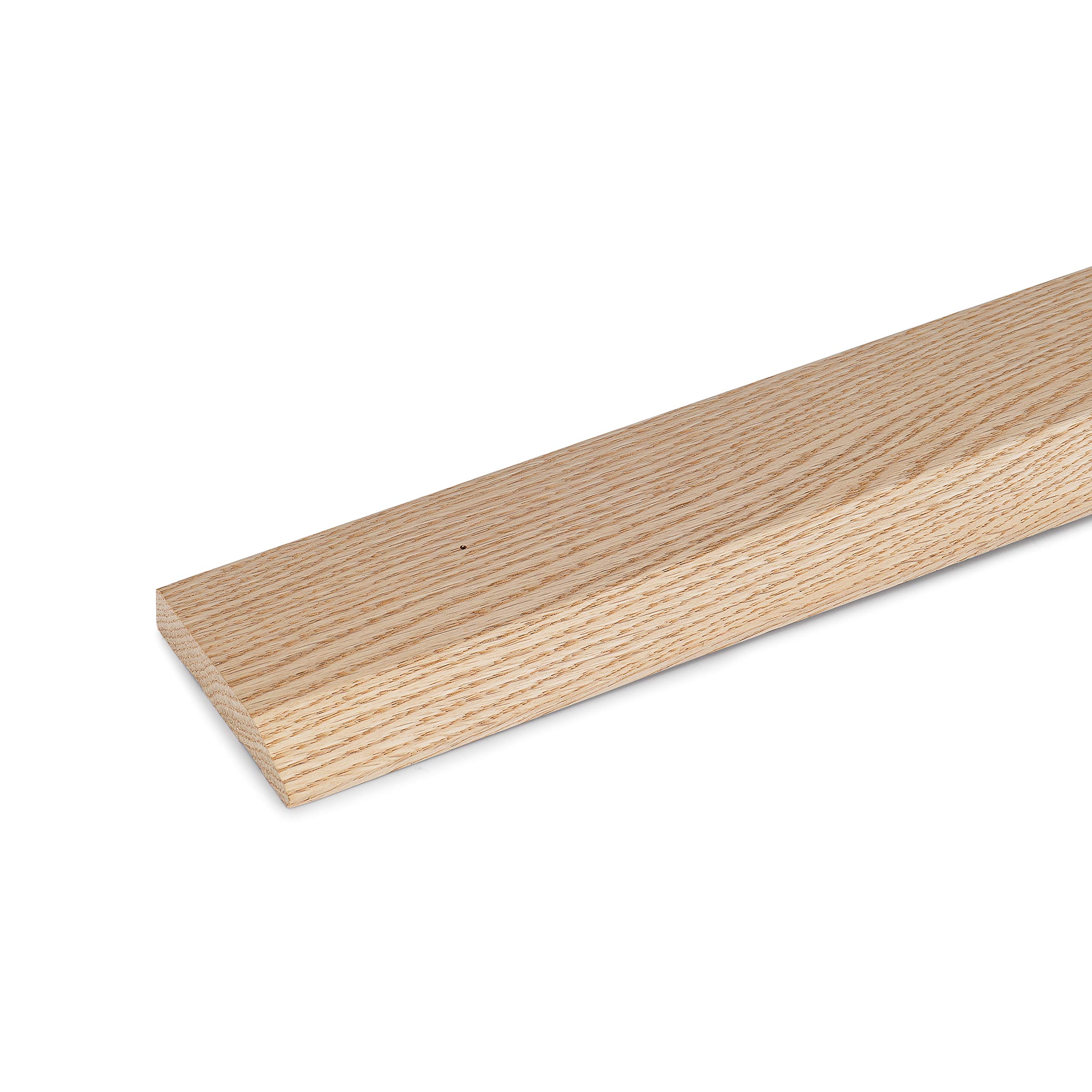 Version 1.0.0 3 1/2" Wide x 5/8" High Unfinished Oak Half Threshold, 36" Wood Floor Transition Strip, Butt Up Reducer Threshold, Hardwood Door Saddle with Nails, - Image 1