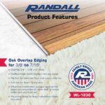 2” Wide Prefinished Oak Overlap Edging – 3 FT Long Floor Transition Trim for 3/8”-7/16" Flooring | Light Natural Stain with Clear Protective Topcoat | Solid Red Oak Reducer |  (3 FT) - Image 3