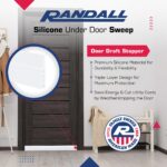 Adhesive Backed Door Draft Stopper – Silicone Under Door Sweep for Interior & Exterior Doors, Noise & Air Insulation, Self Stick Weather Stripping Door Seal, 2" W x 39" L (White) by Randall Mfg - Image 5