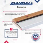 Oak & Aluminum Adjustable Threshold 3 5/8" Wide Adjustable from 1 1/8" to 1 1/2" High (48" Long Silver) - Image 4