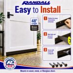 Brown Aluminum with 3/4" Black Brush Door Sweep (4 FT Brown) - Image 5