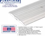 48 3/4" Long x 4" Wide x 1/4" High Corrugated Dark Bronze Anodized Threshold (4 FT) - Image 2