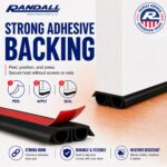36" PVC Double Bubble Seal Self Adhesive Door Bottom, Stick-On Under Door Draft Stopper, Door Sweep Replacement for 1-3/4" to 2" Doors, Seals Gaps up to 1/2" (Black) - Image 4