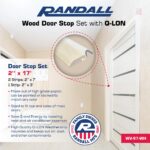 Wood Door Stop Set with White Kerf Weatherstrip (3 Piece Set) - Image 2