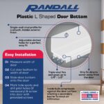 36″ L-Shaped PVC Door Bottom – Triple Vinyl Seals & Drip Cap – Fits 1-3/4″ to 2″ Doors – Fills 1/4″–1/2″ Gaps – Slotted Mounting Holes & Screws Included (White) - Image 2