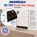 Brown Aluminum with 3/4" Black Brush Door Sweep (4 FT Brown) - Image 2