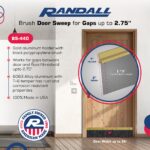 Heavy Duty Brush Door Sweep | Aluminum Holder with 3" Extra-Long Polypropylene Bristles | Weather Stripping Door Bottom Seal for Large Gaps – Exterior & Interior Doors (Gold, 36") - Image 2