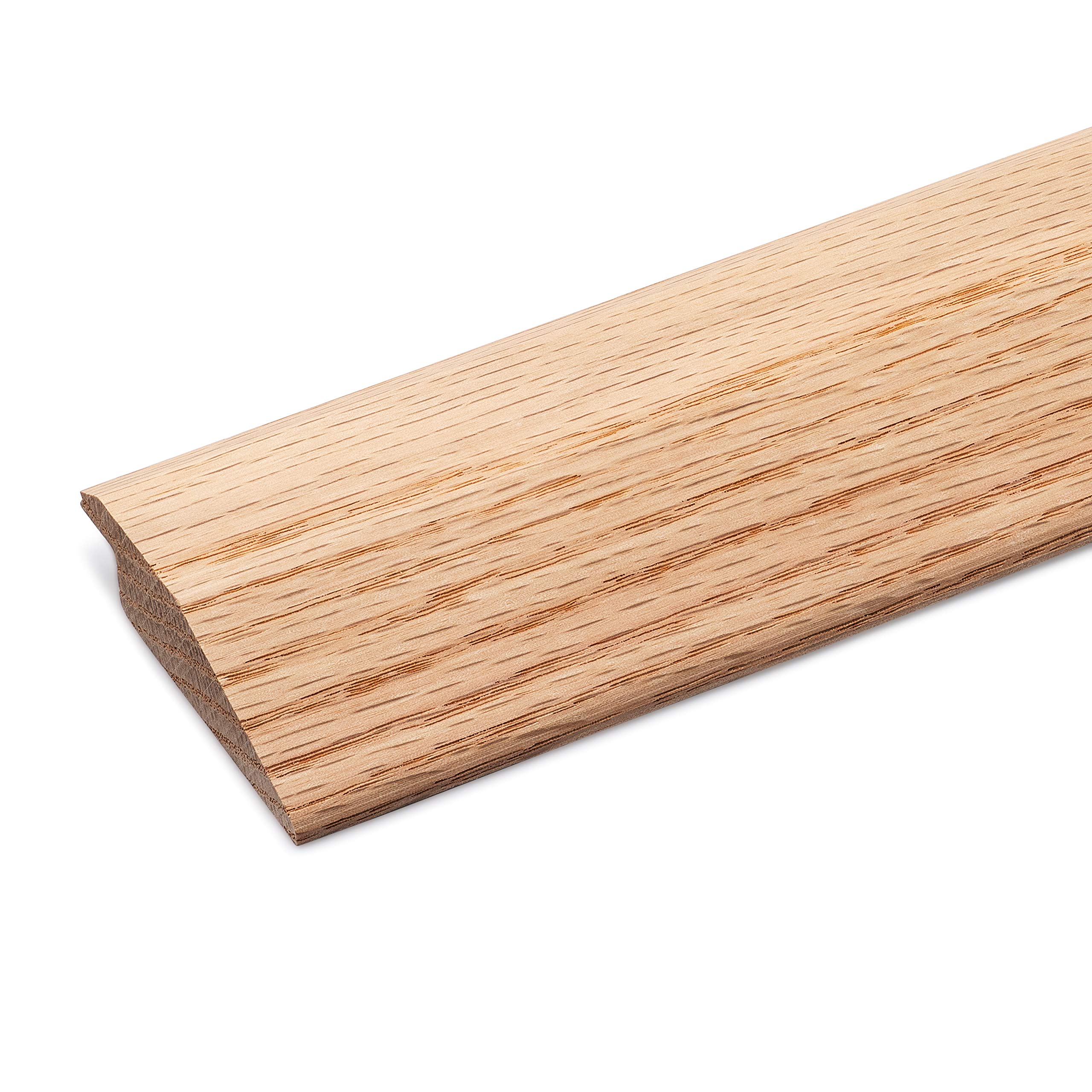 Version 1.0.0 3/8" Overlap Oak Floor Molding – 2 1/4” Wide Solid Oak Transition Strip | Seamlessly Joins Uneven Floors | Natural Unfinished Wood | – Ideal for Hardwood, Laminate & More (3 FT) - Image 1