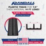 Randall Manufacturing 1/4" Plastic Sliding Door Track (Black, 4 FT Long) - Image 4