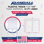 Randall Manufacturing 1/4" Plastic Sliding Door Track (White, 4 FT Long) - Image 4