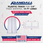 Randall Manufacturing 1/4" Plastic Sliding Door Track (White, 4 FT Long) - Image 5