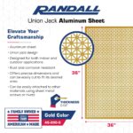 Union Jack Peforated Sheet (3' x 3', Powder Coated Dark Gold, 1 Sheet) - Image 2